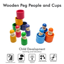 Load image into Gallery viewer, Wooden Peg People and Cups
